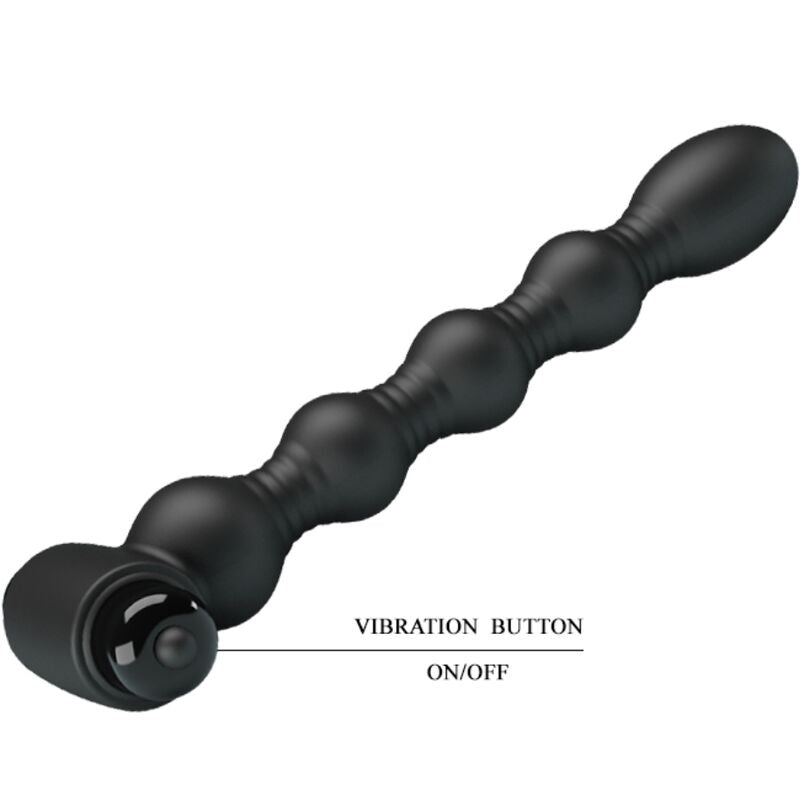PRETTY LOVE - PLUG ANAL DE SILICONA LYNN 10 VIBRACIONES NEGRO