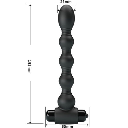 PRETTY LOVE - PLUG ANAL DE SILICONA LYNN 10 VIBRACIONES NEGRO