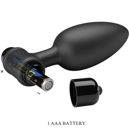 PRETTY LOVE - VIBRA BUTT PLUG 2 ANAL PLUG 10 VIBRACIONES NEGRO