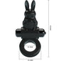 PRETTY LOVE - EMOCIONANTE ANILLO VIBRADOR CONEJO 10 VIBRACIONES NEGRO