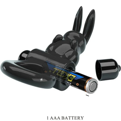 Pretty Love – Anneau Vibrateur Excitant Rabbit 10 Vibrations Noir