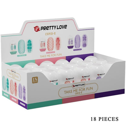 PRETTY LOVE - CUPID X 18 MASTURBADORES PARA HOMBRES DIFERENTES TEXTURAS