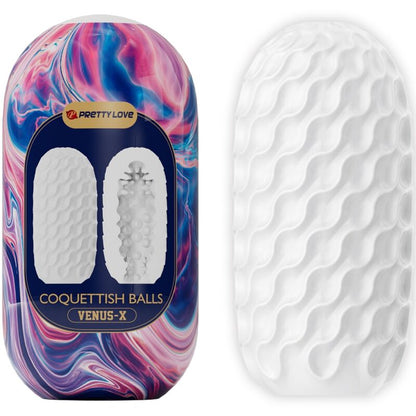 PRETTY LOVE - COQUETTISH BALLS MASTURBADOR MASCULINO DE SILICONA BLANCA