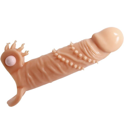 PRETTY LOVE - FUNDA PARA EL PENE CONNOR + ESTIMULADOR DE CLÍTORIS CARNE