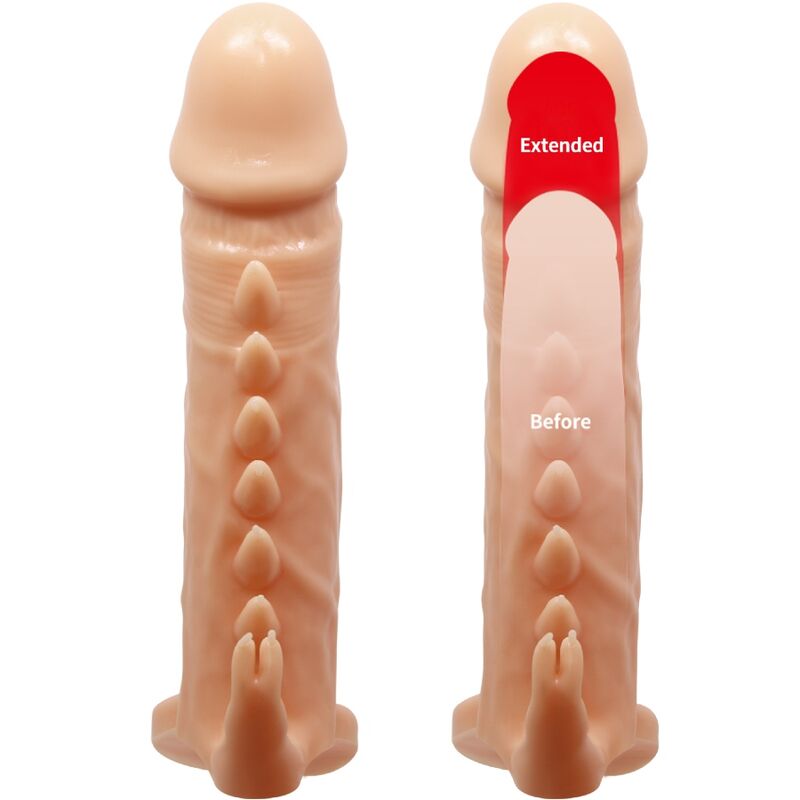 PRETTY LOVE - EMMIT MANCHON POUR PÉNIS + CLITORIS STIMULATEUR CHAIR