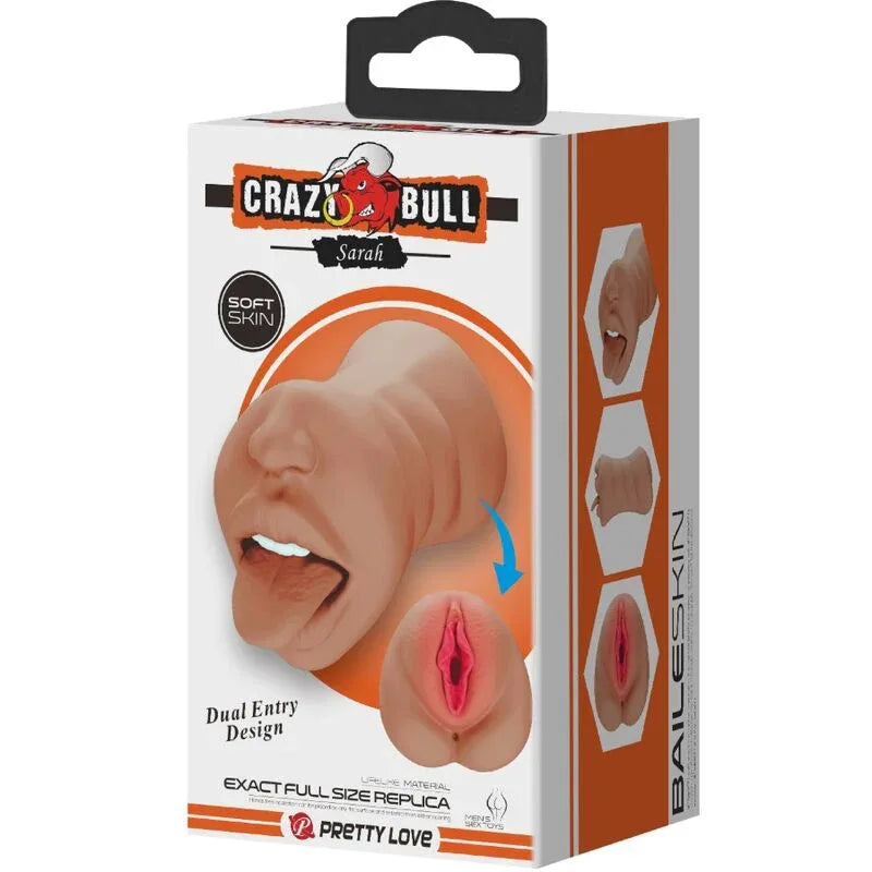 Crazy Bull – Sarah Double Masturbateur Bouche & Vagin Chair
