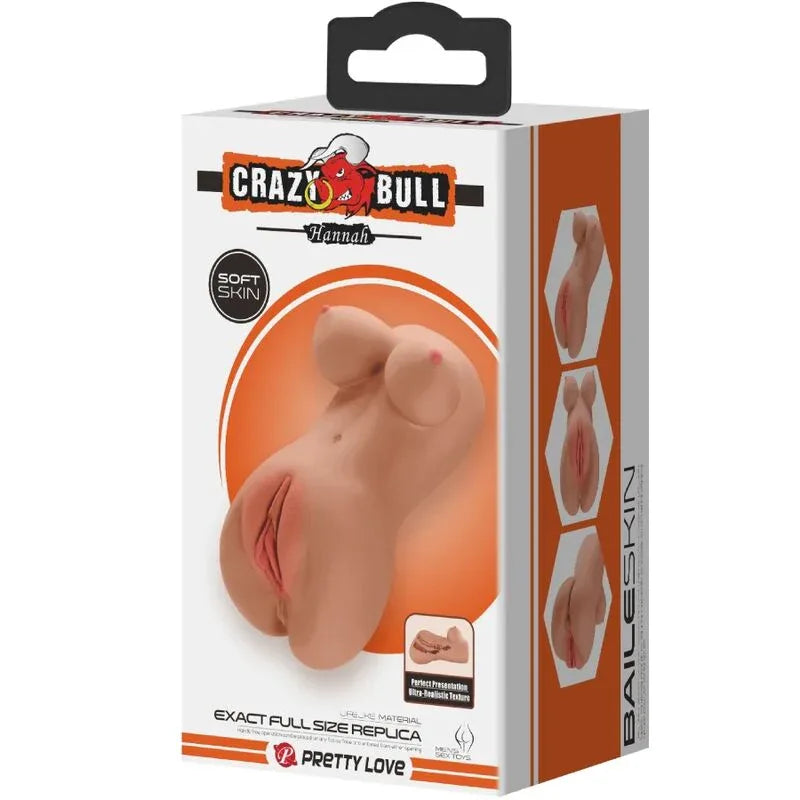 Crazy Bull – Hannah Double Masturbateur Vagin & Anus Mulâtre Réaliste