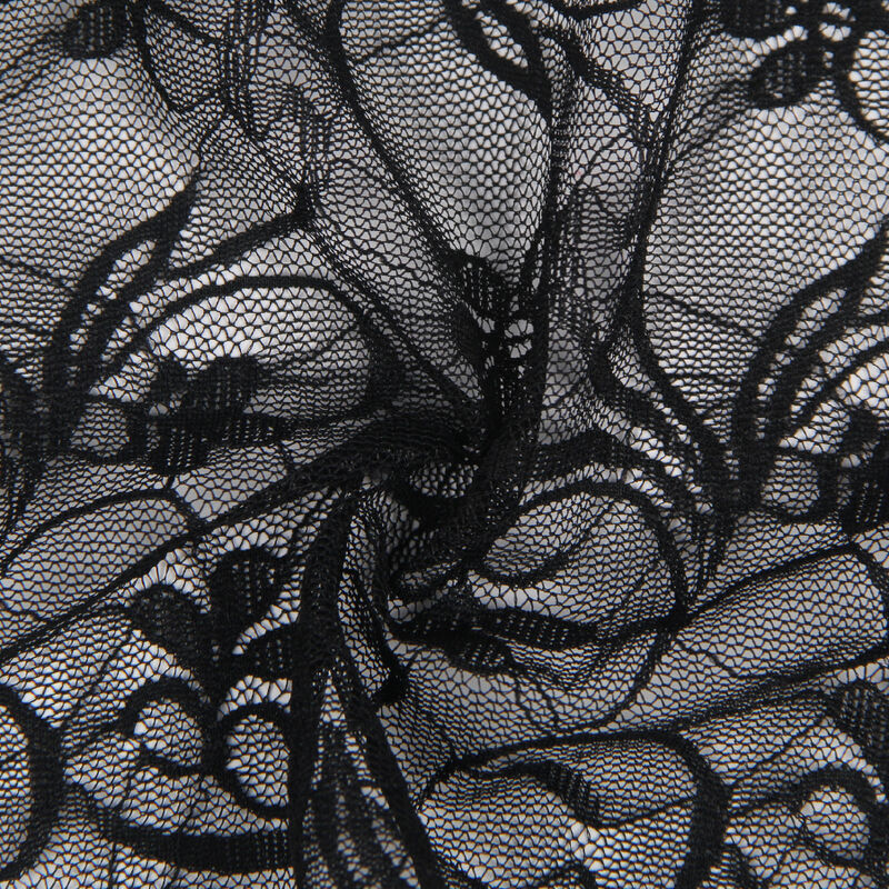 SUBBLIME - 954185 BABYDOLL DE ENCAJE NEGRO CON TIRANTES AJUSTABLES S/M