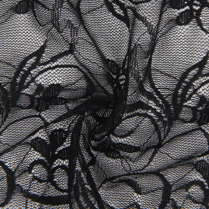 SUBBLIME - 954185 BABYDOLL DE ENCAJE NEGRO CON TIRANTES AJUSTABLES S/M