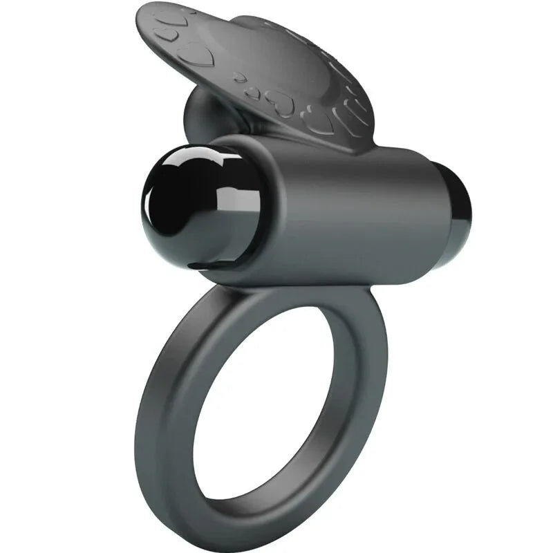 Pretty Love – Bague Vibrante Debonaire Lapin 10 Vibrations Noire