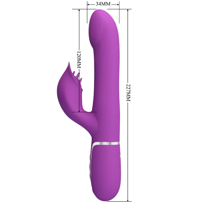 PRETTY LOVE - VIBRATEUR ET STIMULATEUR MULTIFONCTION 4 IN 1 VIOLET