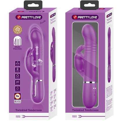 PRETTY LOVE - VIBRATEUR LAPIN MULTIFONCTION COALE 4 IN 1 VIOLET