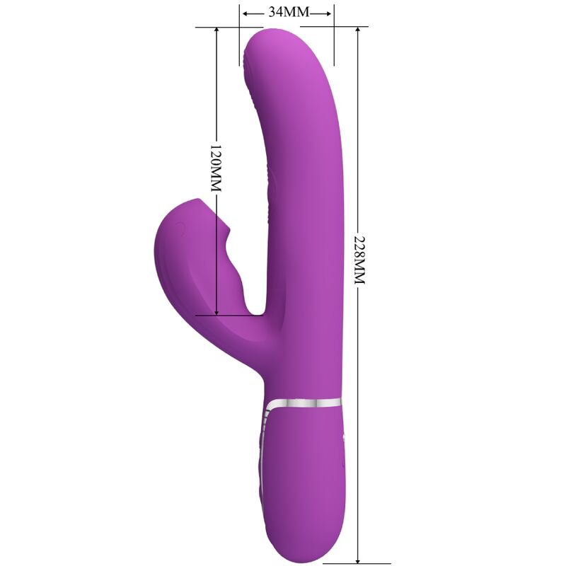 PRETTY LOVE - VIBRATEUR LAPIN MULTIFONCTION 3 IN 1 PERLITA VIOLET