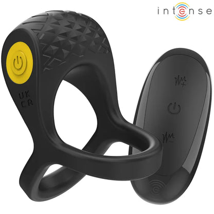 Intense – Alex Vibrateur Double Anneau Pénis 10 Vibrations Noir