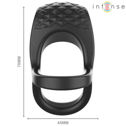 Intense – Alex Vibrateur Double Anneau Pénis 10 Vibrations Noir