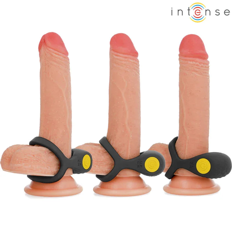 Intense – Alex Vibrateur Double Anneau Pénis 10 Vibrations Noir