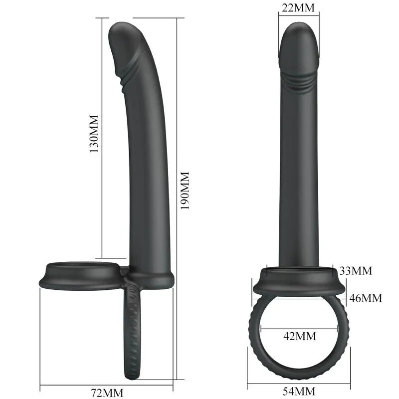 Pretty Love – Dillion Double Pénétration Double Anneau Pénal Noir