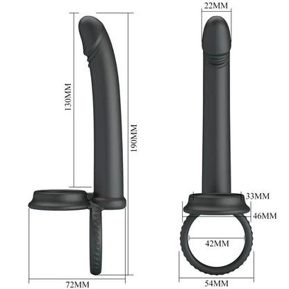 Pretty Love – Dillion Double Pénétration Double Anneau Pénal Noir