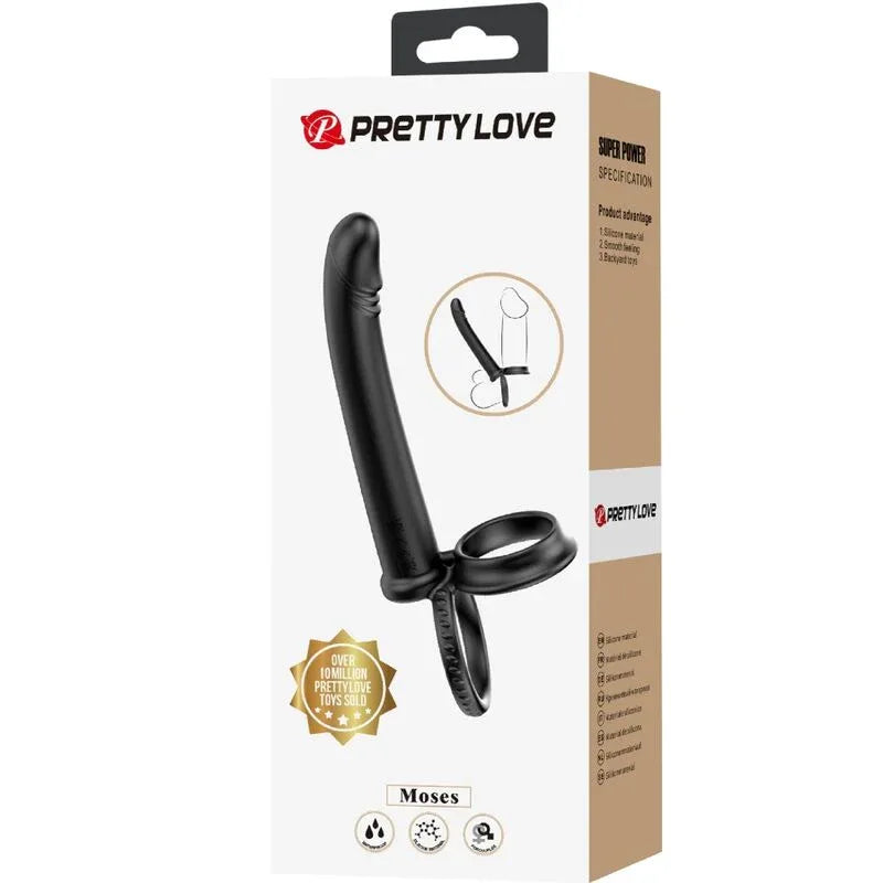 Pretty Love – Dillion Double Pénétration Double Anneau Pénal Noir