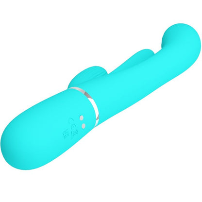 PRETTY LOVE - SHANIA TRIPLE RABBIT VIBRADOR MULTIFUNCIÓN 3 EN 1 AZUL