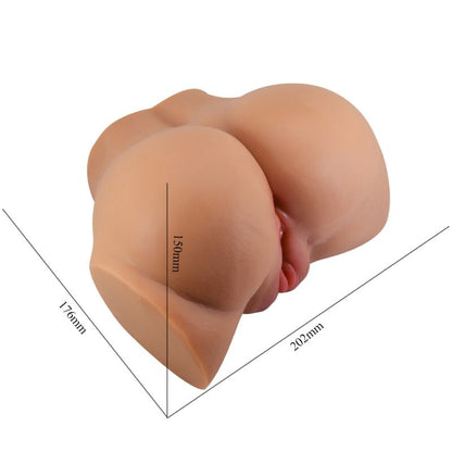 CRAZY BULL - VIBRADOR EMILIA ASS CON VAGINA Y ANO REALISTAS CONTROL REMOTO CARNE