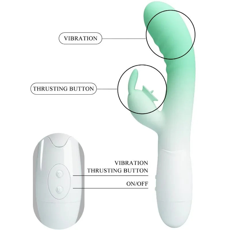 Pretty Love – Vibrateur Lapin Cerberus 30 Vibrations Vert