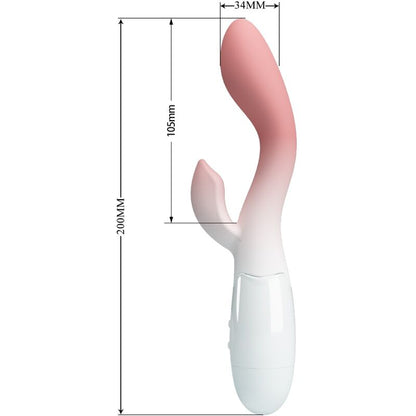 PRETTY LOVE - VIBRATEUR POINT G LUMINEUX + STIMULATEUR DE CLITORIS 30 VIBRATIONS ROSE