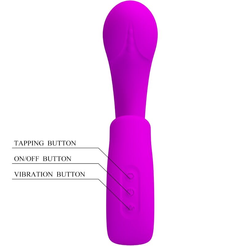 PRETTY LOVE - VIBRADOR PUNTO G SIBEL + ESTIMULADOR DE CLÍTORIS SIBEL 10 VIBRACIONES MORADO