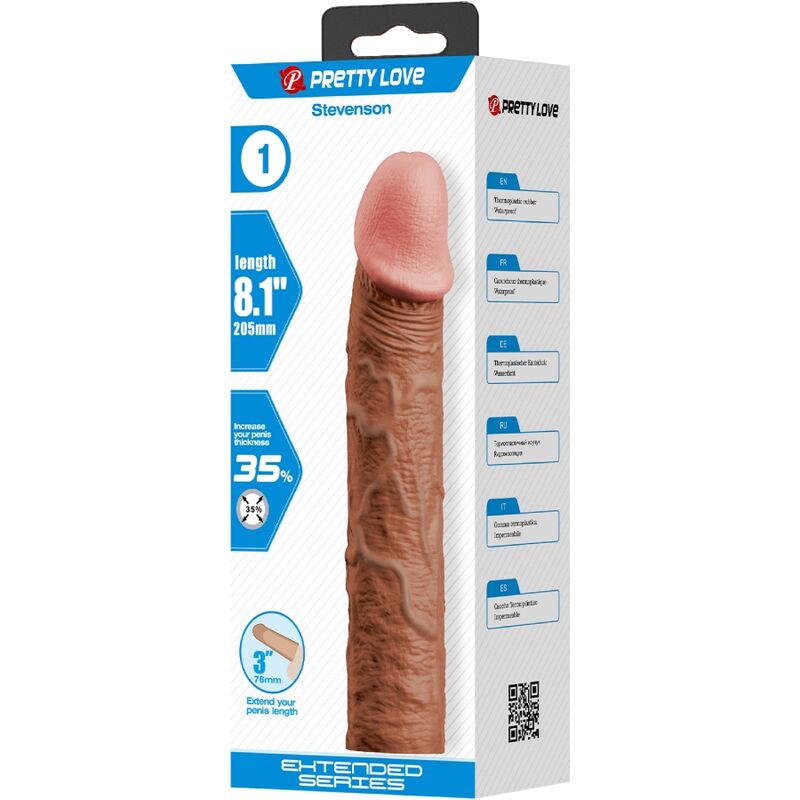 PRETTY LOVE - FUNDA PARA PENE STEVENSON CON EXTENSIÓN DE 7,6 CM MULATUS