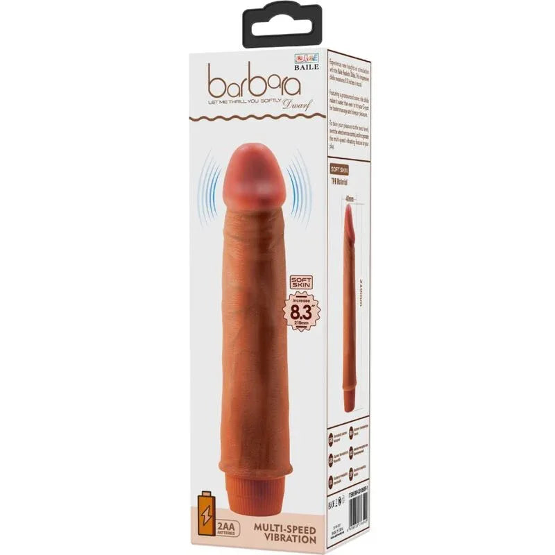 Baile – Vibrateur Réaliste Nain 21 cm Mulâtre
