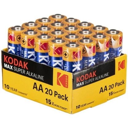 KODAK - PACK OF 20 MAX AA LR6 ALKALINE BATTERIES