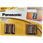 PANASONIC - BLISTER OF AAA ALCALINE BRONZE BATTERY LR03*8