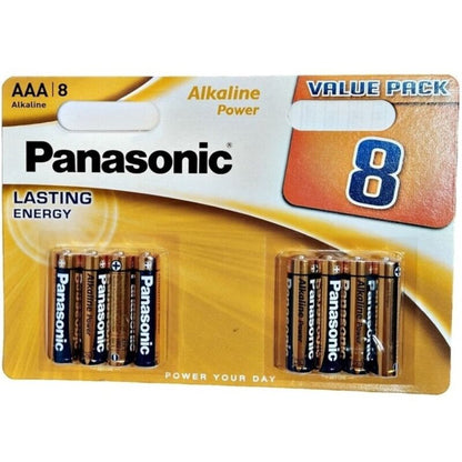 PANASONIC - BLISTER OF AAA ALCALINE BRONZE BATTERY LR03*8