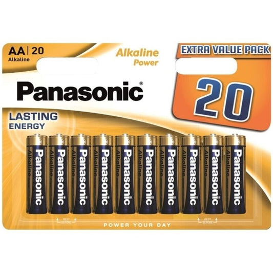 PANASONIC - BLISTER OF BRONZE AA ALKALINE BATTERY LR6*20