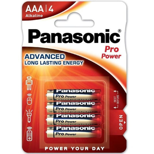 PANASONIC - PRO POWER AAA ALKALINE BATTERIES LR03 BLISTER*4