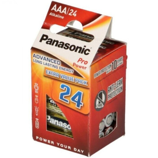 PANASONIC - PACK OF 24 AAA LR03 PRO POWER ALKALINE BATTERIES