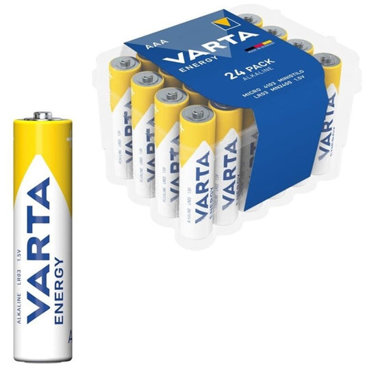 VARTA - PACK OF 24 ENERGY AAA LR03 ALKALINE BATTERIES