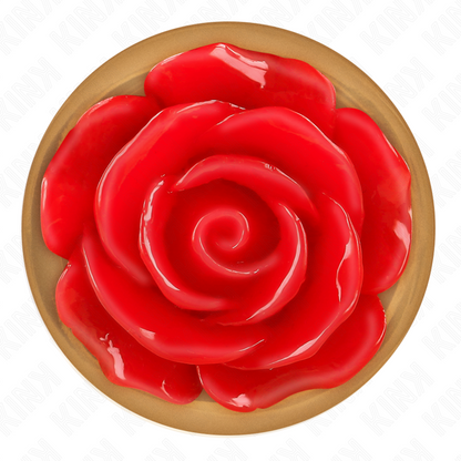 KINK - PLUG ANAL DE ORO ROSA CON ROSA ROJA L