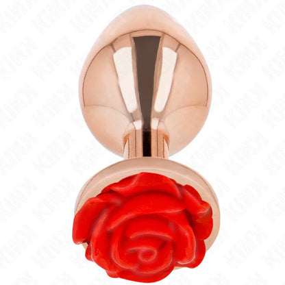 Kink – Plug Anal Or Rose avec Rose Rouge l