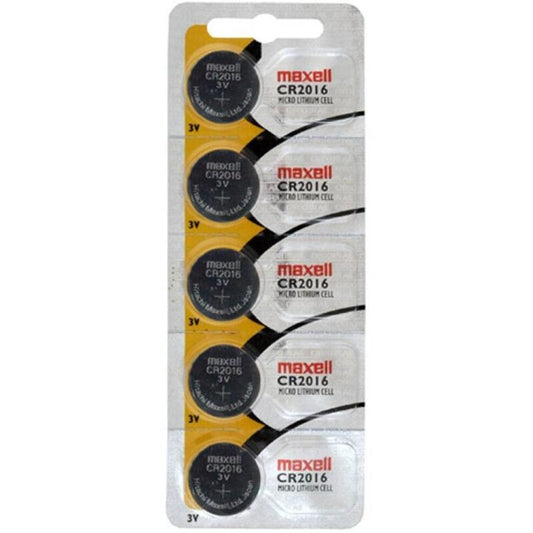 MAXELL - CR2016 3V LITHIUM BUTTON BATTERY BLISTER*5