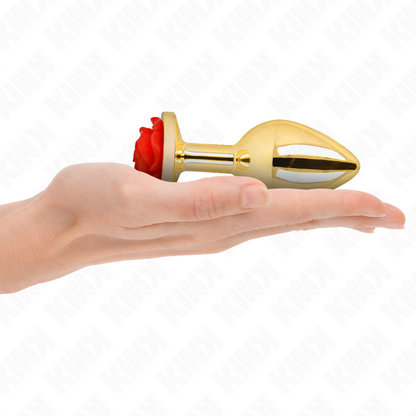 KINK - ANAL PLUG OR ROSE ROUGE TAILLE L