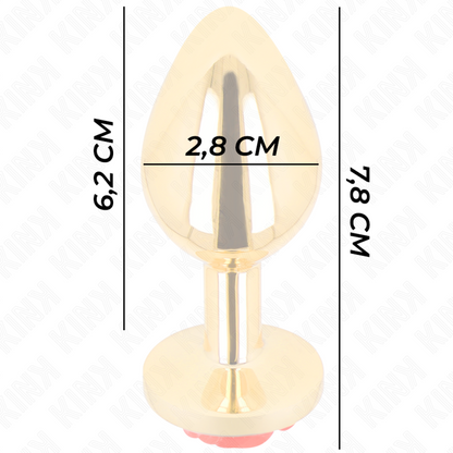 KINK - ANAL PLUG OR ROSE ROUGE TAILLE S