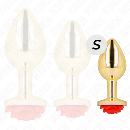 KINK - ANAL PLUG OR ROSE ROUGE TAILLE S