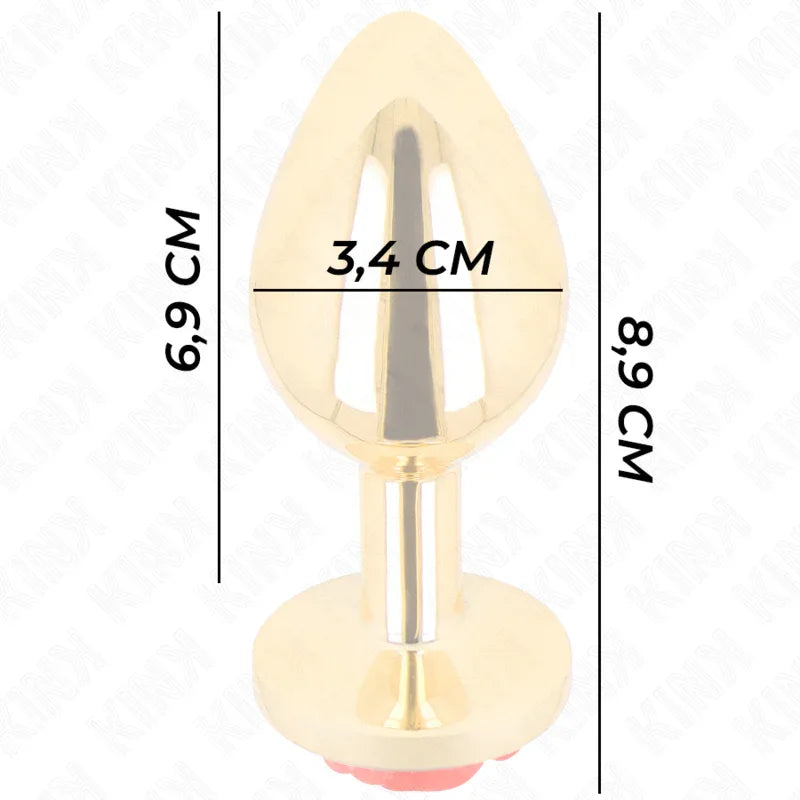 Kink – Plug Anal Or Rose Rouge taille M