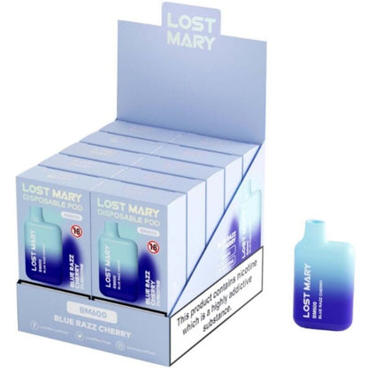 Vaper nicotine 2% jetable bleu razz cherry – Lost Mary BM600
