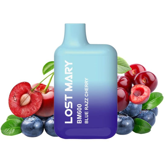 Vaper nicotine 2% jetable bleu razz cherry – Lost Mary BM600
