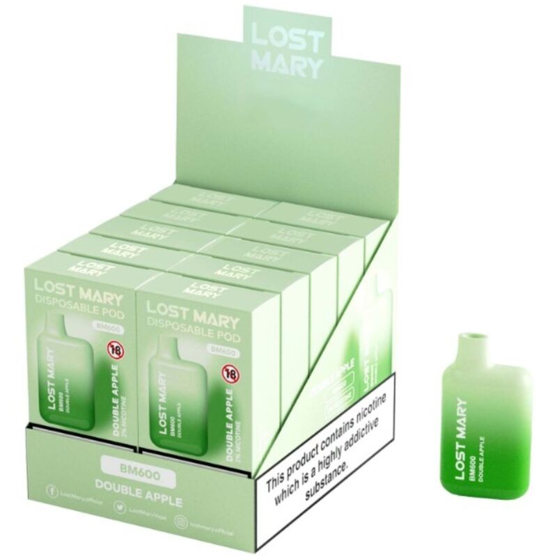 Vaper nicotine 2% jetable double pomme – Lost Mary BM600