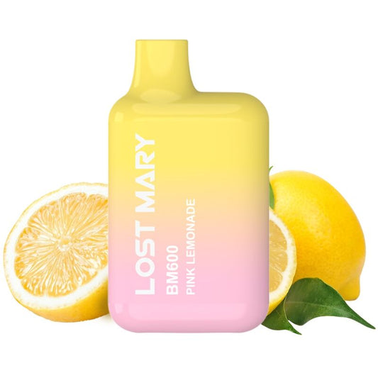 Vaper nicotine 2% jetable limonade rose – Lost Mary BM600