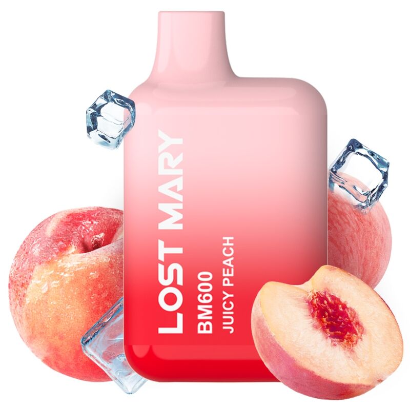Vaper nicotine 2% jetable pêche jucy – Lost Mary BM600
