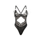 SUBBLIME - 955212 BODY TRANSPARENT AVEC DENTELLE CREUSE NOIRE S/M